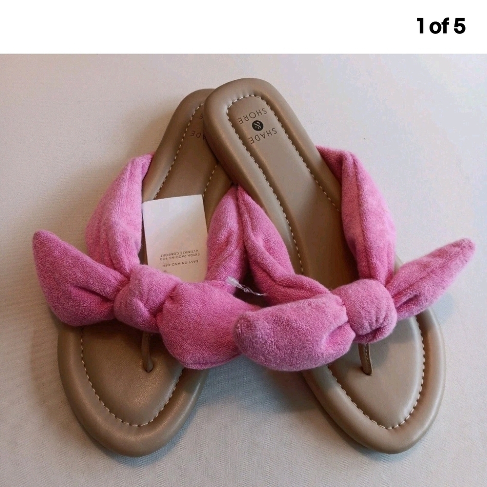 Shade & Shore Women's Tulip Slide Sandals Pink Size 9 Womens